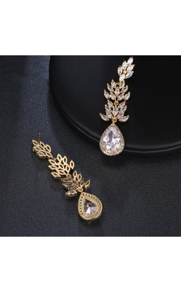 Ladies' Elegant Alloy With Irregular Cubic Zirconia Earrings