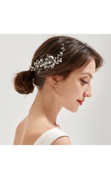 Combs & Barrettes/Headpiece Elegant With Venetian Pearl (Sold in single piece)