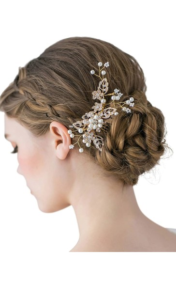 Combs & Barrettes/Headpiece Beautiful Ladies/Kids With Rhinestone/Venetian Pearl (Sold in single piece)