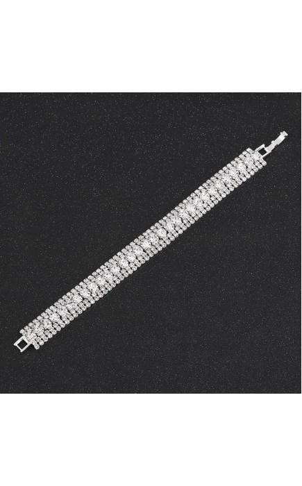 Ladies' Elegant Alloy With Irregular Rhinestone Bracelets