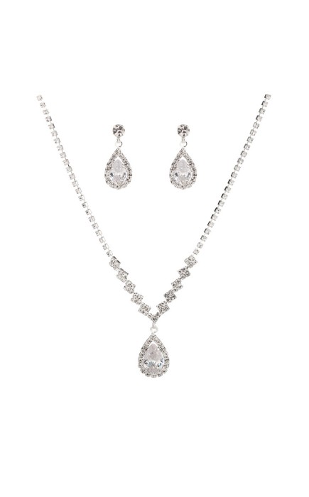 Ladies' Shining Alloy With Irregular Cubic Zirconia Jewelry Sets