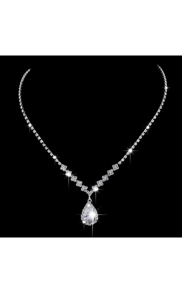 Ladies' Shining Alloy With Irregular Cubic Zirconia Jewelry Sets