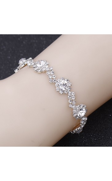 Ladies' Pretty Alloy With Irregular Cubic Zirconia Jewelry Sets