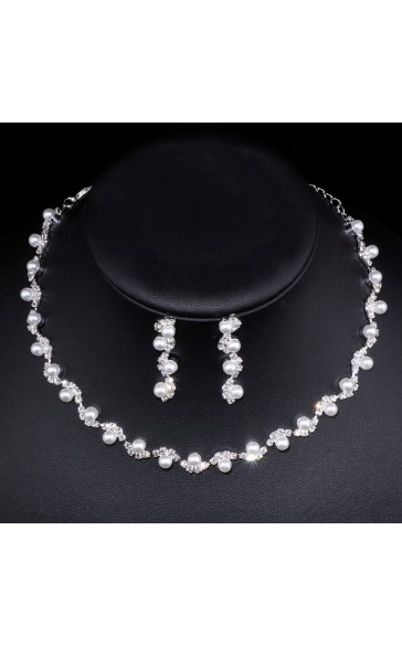 Ladies' Stylish Alloy With Irregular Cubic Zirconia Jewelry Sets