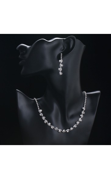 Ladies' Elegant Alloy With Irregular Cubic Zirconia Jewelry Sets