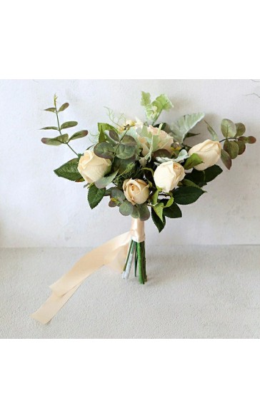 Classic Free-Form Silk Flower Bridesmaid Bouquets (Sold in a single piece) - Bridesmaid Bouquets