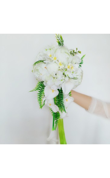 Classic Cascade Foam Bridal Bouquets (Sold in a single piece) - Bridal Bouquets