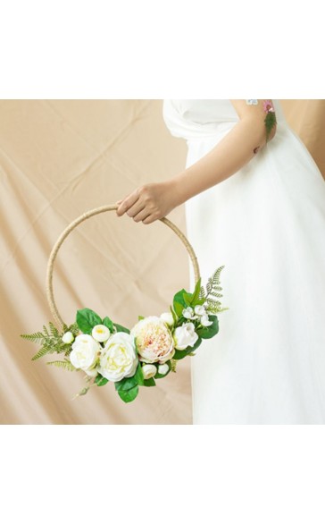 Classic Free-Form Silk Flower Bridesmaid Bouquets (Sold in a single piece) -