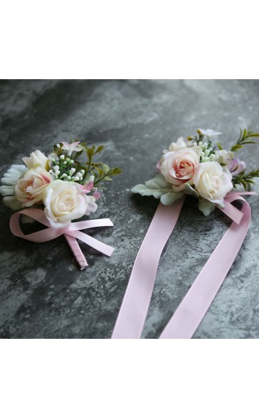 Classic Free-Form Silk Flower Boutonniere (Sold in a single piece) - Boutonniere