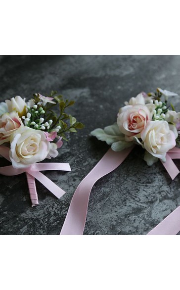 Classic Free-Form Silk Flower Boutonniere (Sold in a single piece) - Boutonniere