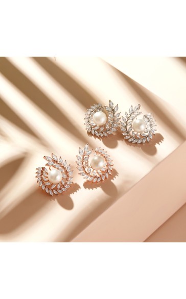 Unique Alloy With Irregular Cubic Zirconia Earrings