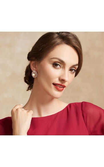 Unique Alloy With Irregular Cubic Zirconia Earrings