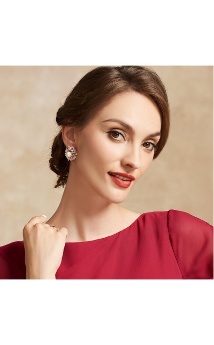 Unique Alloy With Irregular Cubic Zirconia Earrings