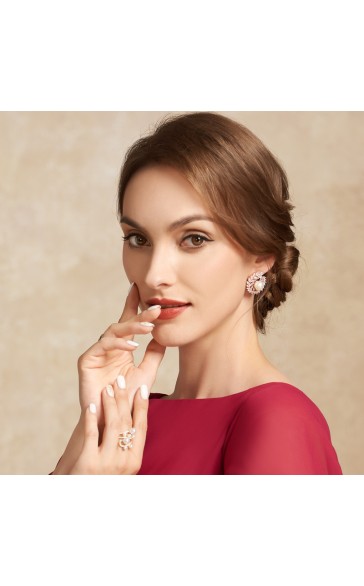 Unique Alloy With Irregular Cubic Zirconia Earrings