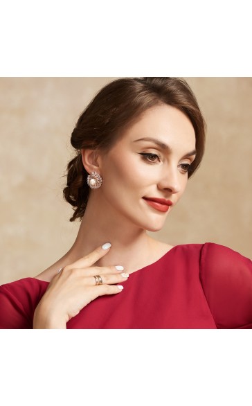 Unique Alloy With Irregular Cubic Zirconia Earrings