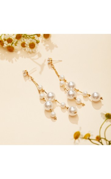 Elegant Alloy With Irregular Cubic Zirconia Earrings