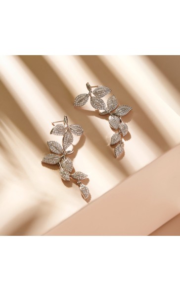 Unique Alloy With Irregular Cubic Zirconia Earrings