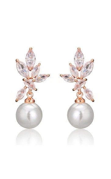 Elegant Alloy With Irregular Cubic Zirconia Earrings