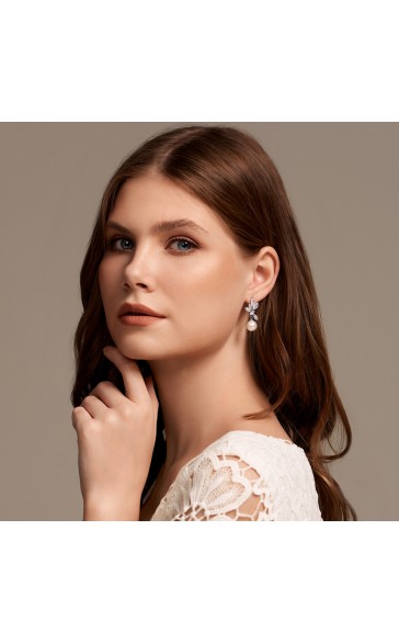 Elegant Alloy With Irregular Cubic Zirconia Earrings