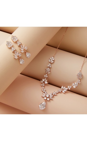 Ladies' Beautiful Alloy With Irregular Rhinestone Jewelry Sets