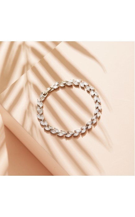 Ladies' Beautiful Alloy With Irregular Cubic Zirconia Bracelets