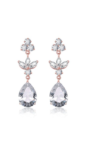 Ladies' Beautiful Alloy With Irregular Cubic Zirconia Earrings