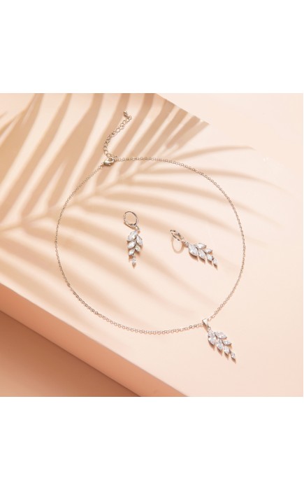 Ladies' Elegant Alloy With Irregular Cubic Zirconia Jewelry Sets