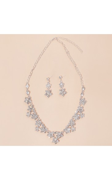 Ladies' Gorgeous Alloy With Irregular Rhinestone Jewelry Sets