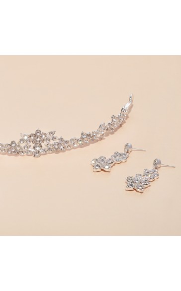 Ladies' Gorgeous Alloy With Irregular Rhinestone Jewelry Sets