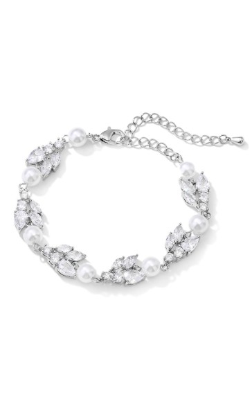 Ladies' Pretty Alloy With Irregular Cubic Zirconia Bracelets