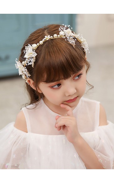 Flower Girl Alloy Headbands