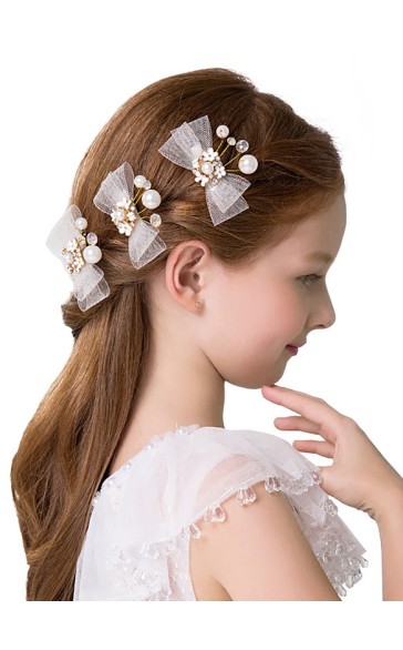 Flower Girl Alloy Headbands/Hairpins (Set of 2 pieces)