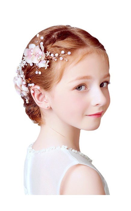 Flower Girl Alloy Headbands/Hairpins (Set of 2 pieces)