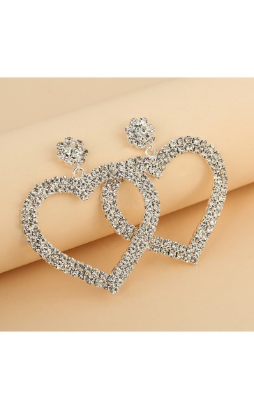 Ladies'/Couples' Elegant/Fashionable/Classic Alloy With Irregular Rhinestone Earrings