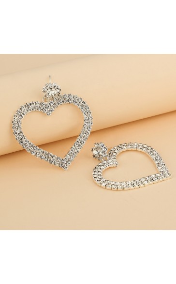 Ladies'/Couples' Elegant/Fashionable/Classic Alloy With Irregular Rhinestone Earrings