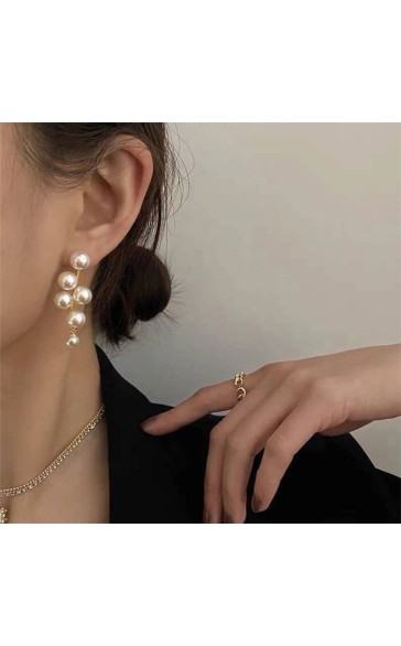 Elegant/Fashionable/Classic Alloy With Round Imitation Pearls Earrings