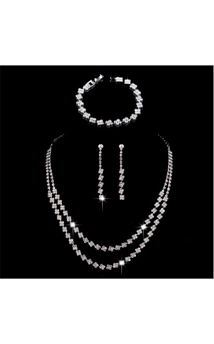 Ladies'/Couples' Elegant/Fashionable/Classic Alloy With Irregular Cubic Zirconia Jewelry Sets For Her