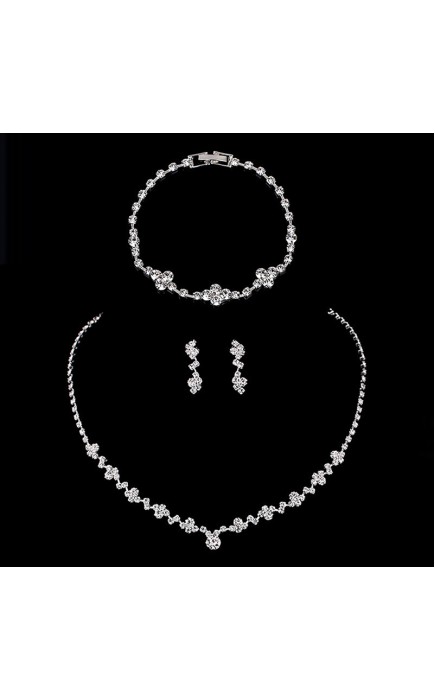 Ladies'/Couples' Elegant/Fashionable/Classic Alloy With Irregular Cubic Zirconia Jewelry Sets For Her