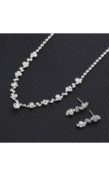 Ladies'/Couples' Elegant/Fashionable/Classic Alloy With Irregular Cubic Zirconia Jewelry Sets For Her