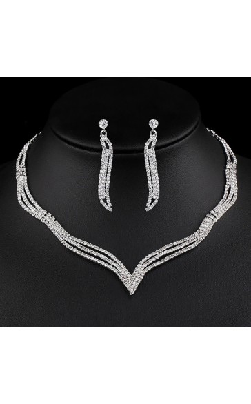 Elegant/Fashionable/Classic Alloy With Irregular Cubic Zirconia Jewelry Sets