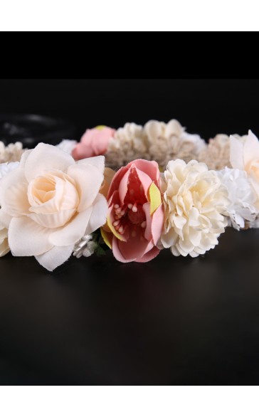 Flower Girl Alloy/Artificial Flower Tiaras With Lace/Flower