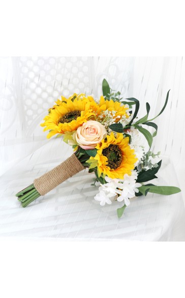 Elegant/Fascinating/Blooming Round Silk Flower Bridal Bouquets - Bridal Bouquets