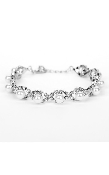 Ladies' Elegant/Beautiful/Classic Alloy With Irregular Cubic Zirconia Bracelets