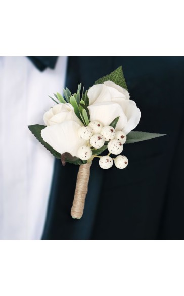 Elegant/Fascinating/Dreamlike/Delicate Free-Form Silk Flower Boutonniere -