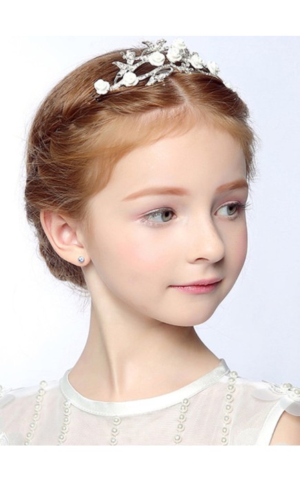 Flower Girl Alloy Tiaras With Rhinestones/Flower