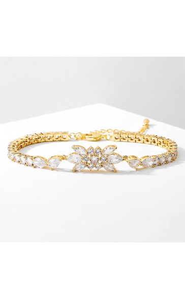 Ladies'/Couples' Elegant/Beautiful/Fashionable/Classic/Simple Alloy With Irregular Cubic Zirconia Bracelets