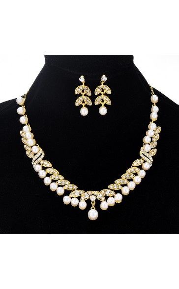 Ladies'/Couples' Elegant/Beautiful/Fashionable/Classic/Simple Alloy With Irregular Pearl Jewelry Sets