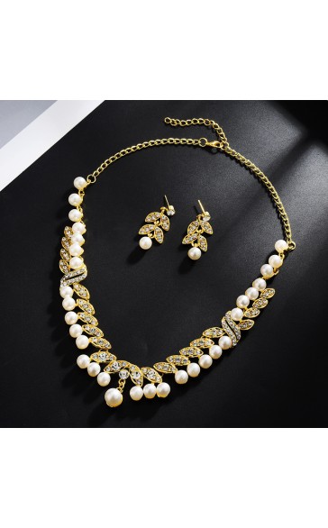 Ladies'/Couples' Elegant/Beautiful/Fashionable/Classic/Simple Alloy With Irregular Pearl Jewelry Sets