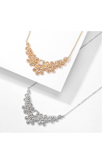 Elegant/Beautiful/Classic Alloy With Square Cubic Zirconia Necklaces