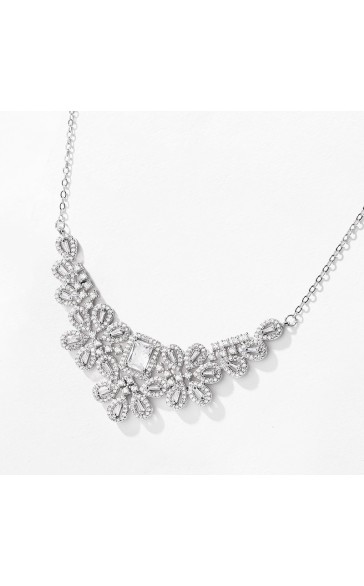 Elegant/Beautiful/Classic Alloy With Square Cubic Zirconia Necklaces